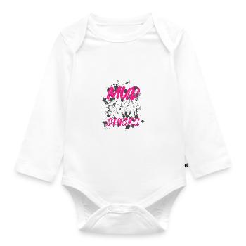 Mud run Chicks Schlammlauf Mud Run Muddy Race - Body Bébé bio manches longues - blanc - Devant