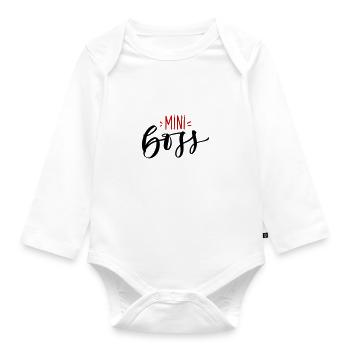 Boss Kleiner Chef Chefin Baby Kinder - Baby Bio-Langarm-Body - Weiß - Vorne