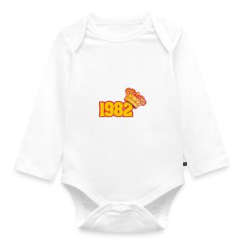 Né en 1982 - Body Bébé bio manches longues - blanc - Devant