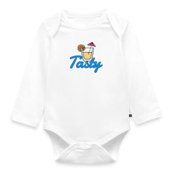 Tasty - Organic Longsleeve Baby Bodysuit - white - Front