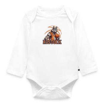 Rostock, my city! - Organic Longsleeve Baby Bodysuit - white - Front