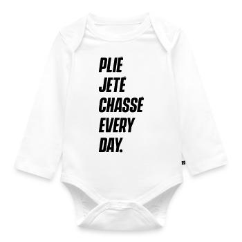 Mix of Dance Gymnastics Cheer Leading - Baby Bio-Langarm-Body - Weiß - Vorne