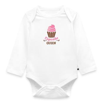 Cupcake - Baby Bio-Langarm-Body - Weiß - Vorne