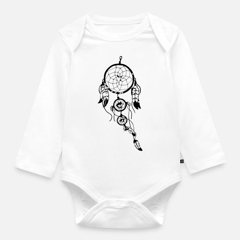 Attrape Rêves - Body Bébé bio manches longues - blanc