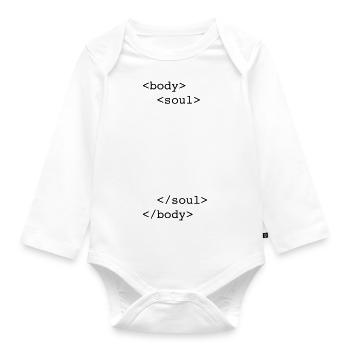 html body & soul - Baby Bio-Langarm-Body - Weiß - Vorne