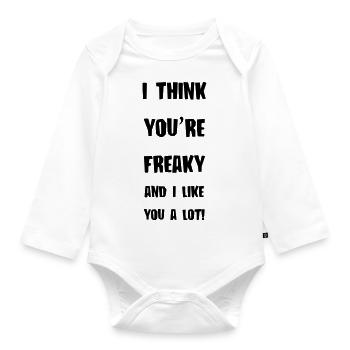 freaky_1 - Baby Bio-Langarm-Body - Weiß - Vorne