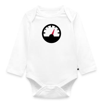 Tacho - Baby Bio-Langarm-Body - Weiß - Vorne