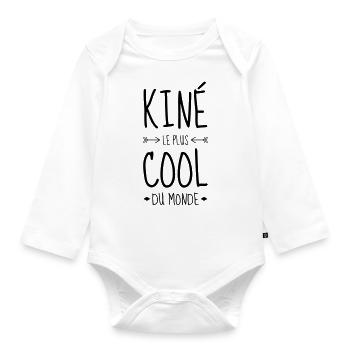 Krankengymnast / Krankengymnastin / Physio / - Baby Bio-Langarm-Body - Weiß - Vorne