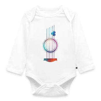 Gitarrenliebe | Akustische Gitarre - Baby Bio-Langarm-Body - Weiß - Vorne