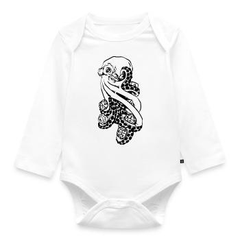 Kraken D20 RPG Spiel - Baby Bio-Langarm-Body - Weiß - Vorne