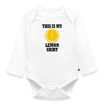 Lemons Exotic Fruits Tropical Lemon Summer - Organic Longsleeve Baby Bodysuit - white - Front
