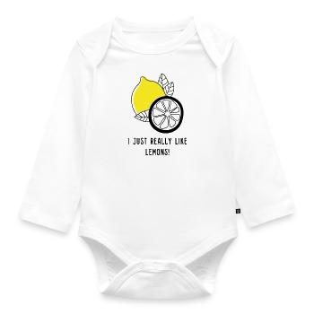 Ironic Quote Limonade au jus de citron d'été - Body Bébé bio manches longues - blanc - Devant