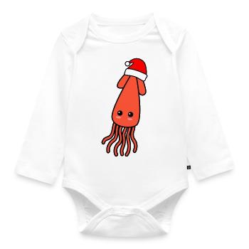 Noël de Squid Comic - Body Bébé bio manches longues - blanc - Devant