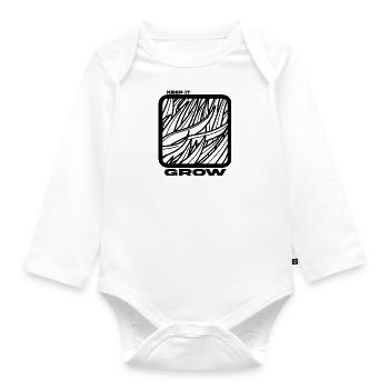 Keep It Grow - White Shirt - Baby Bio-Langarm-Body - Weiß - Vorne