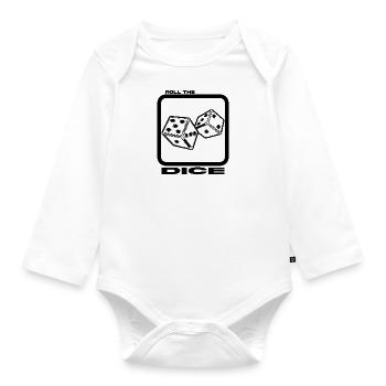 Roll The Dice - White Shirt - Baby Bio-Langarm-Body - Weiß - Vorne