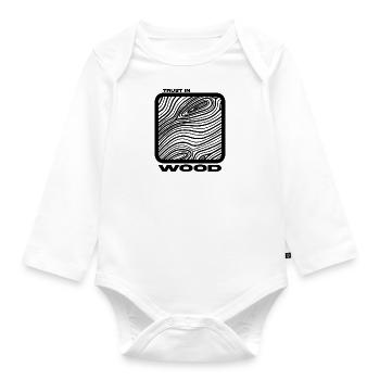 Trust In Wood - White Shirt - Baby Bio-Langarm-Body - Weiß - Vorne