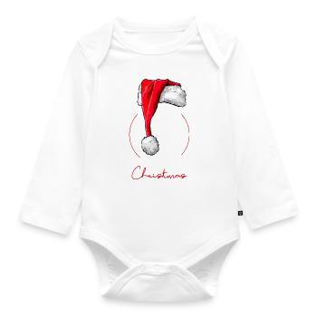 Santa Thai Ridgeback Merry Christmas Wilsigns - Baby Bio-Langarm-Body - Weiß - Vorne
