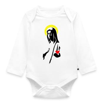 Maria - Organic Longsleeve Baby Bodysuit - white - Front