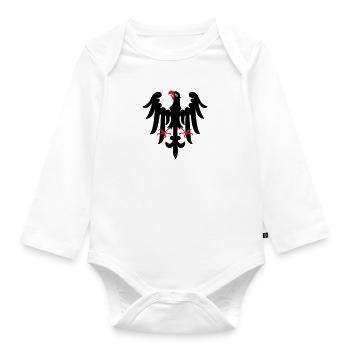 eagle heraldry - Organic Longsleeve Baby Bodysuit - white - Front
