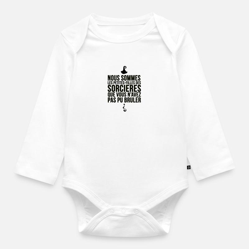 filles de sorcières - Body Bébé bio manches longues - blanc