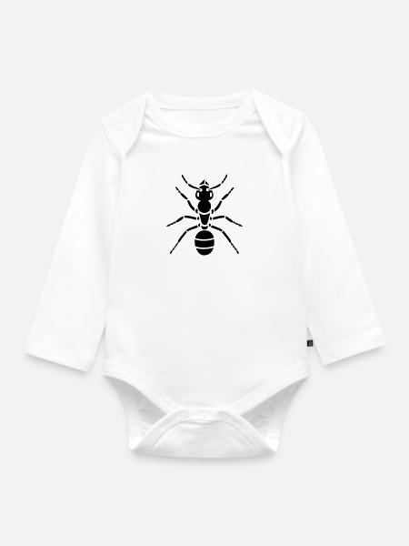 Insekt - Ameise - Baby Bio-Langarm-Body - Weiß