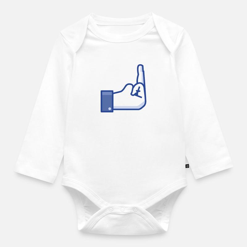 Middekfinger FB - Body Bébé bio manches longues - blanc