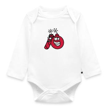explosive - Organic Longsleeve Baby Bodysuit - white - Front
