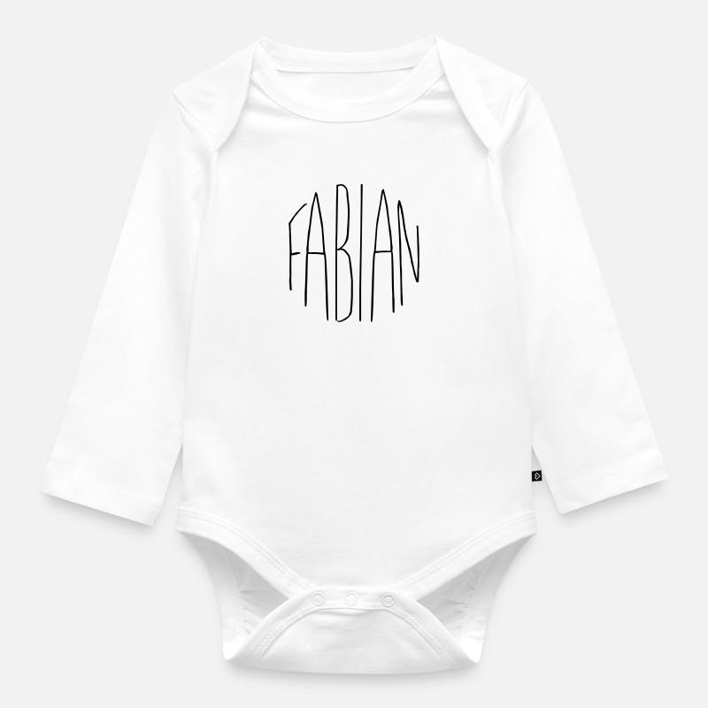 Fabian Geschenk - Baby Bio-Langarm-Body - Weiß