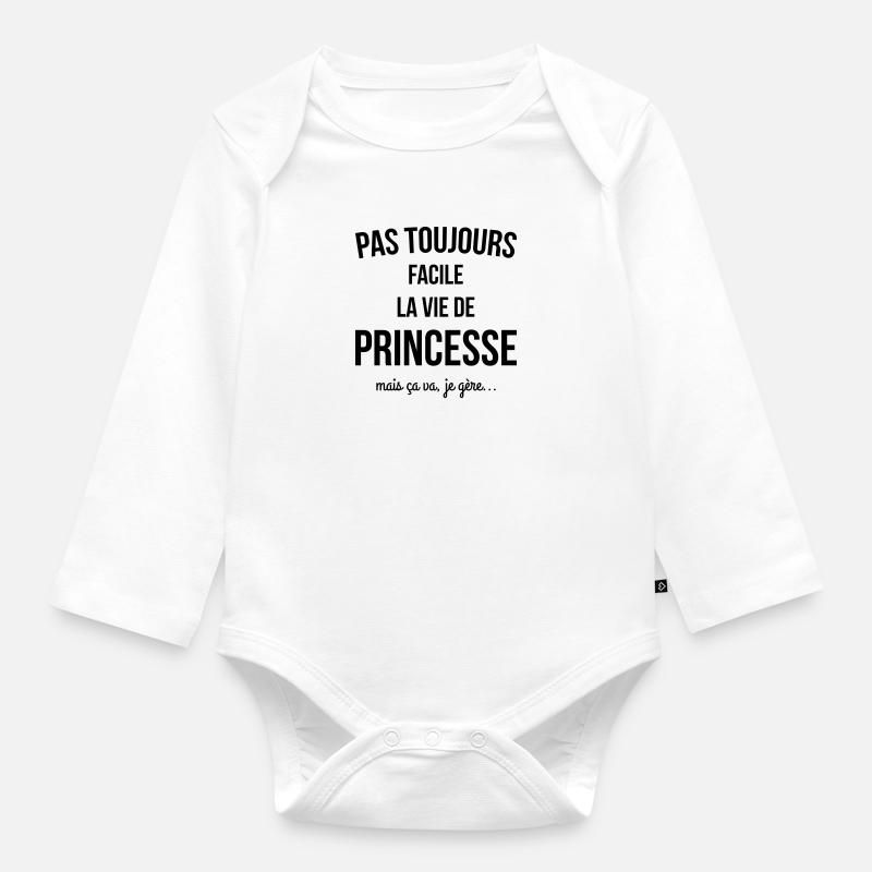 pas toujours facile - Body Bébé bio manches longues - blanc