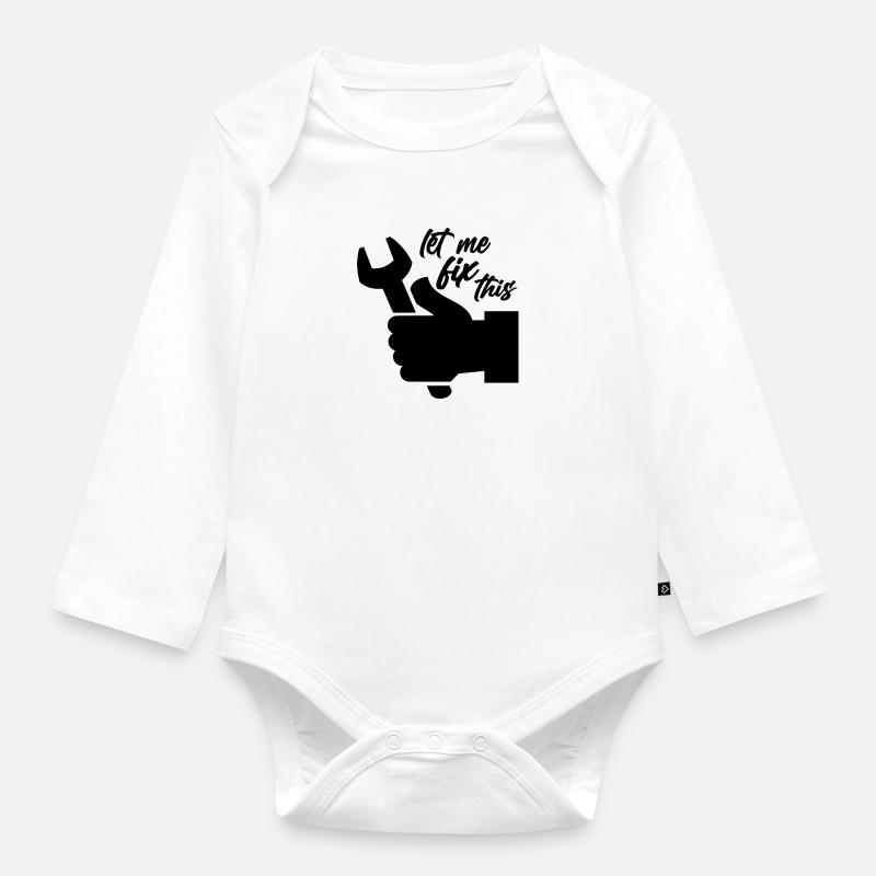 let me fix this - Baby Bio-Langarm-Body - Weiß