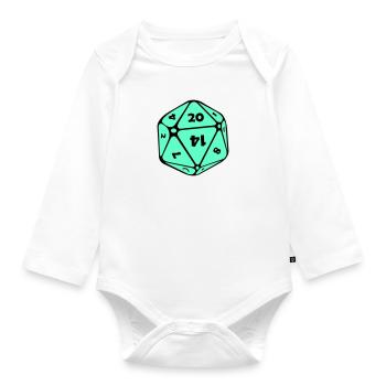Cube - Organic Longsleeve Baby Bodysuit - white - Front