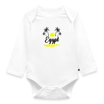 Égypte - Body Bébé bio manches longues - blanc - Devant
