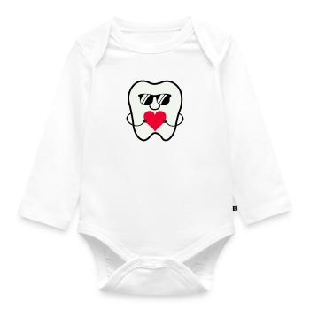 Lunettes de soleil Zahn Smile - Body Bébé bio manches longues - blanc - Devant