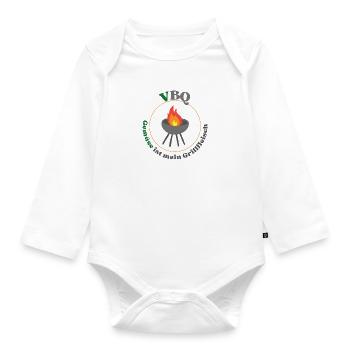 VBQ Gemüse ist mein Grillfleisch, vegetarisch - Baby Bio-Langarm-Body - Weiß - Vorne
