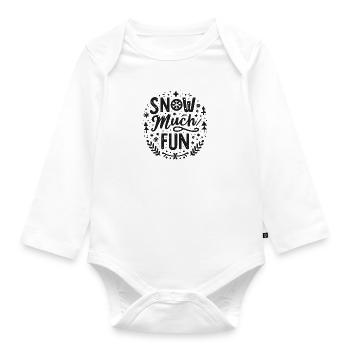 Schnee macht viel Spaß - Baby Bio-Langarm-Body - Weiß - Vorne