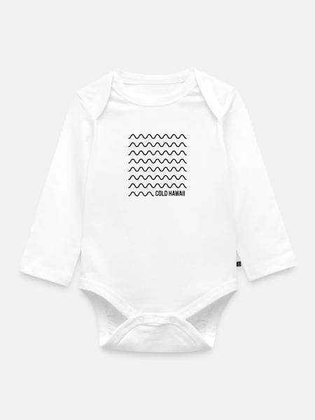 Cold Hawaii Waves - Baby Bio-Langarm-Body - Weiß