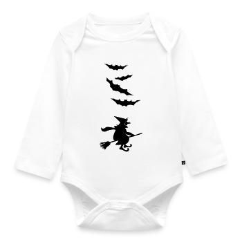 Hexe - Baby Bio-Langarm-Body - Weiß - Vorne