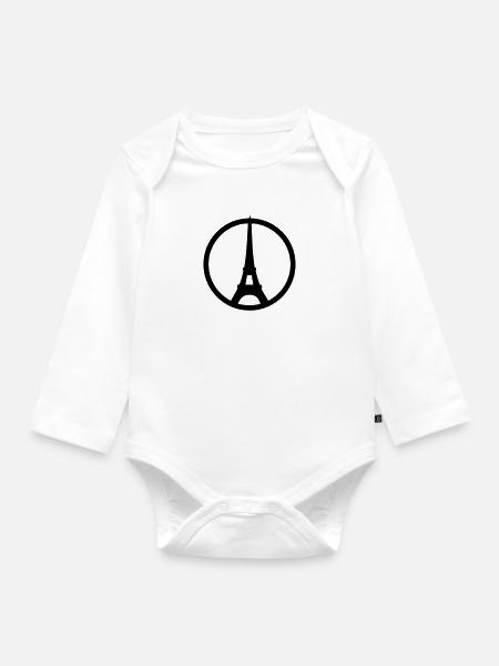 Paris - Baby Bio-Langarm-Body - Weiß