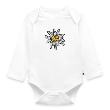 Edelweiss - Baby Bio-Langarm-Body - Weiß - Vorne
