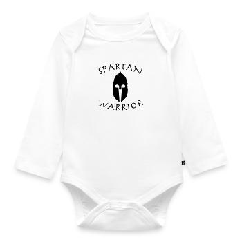 spartan warrior - Baby Bio-Langarm-Body - Weiß - Vorne