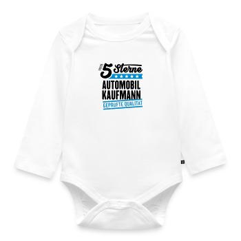 5Sterne Automobilkaufmann - Baby Bio-Langarm-Body - Weiß - Vorne