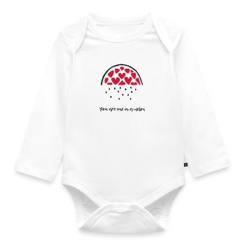 One in a melon - Organic Longsleeve Baby Bodysuit - white - Front