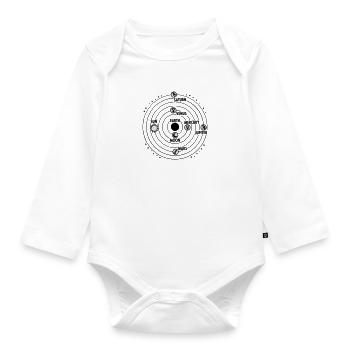 solar system - Organic Longsleeve Baby Bodysuit - white - Front