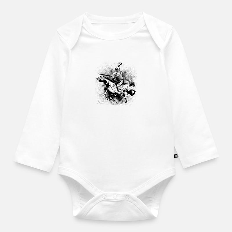Knight - Body Bébé bio manches longues - blanc