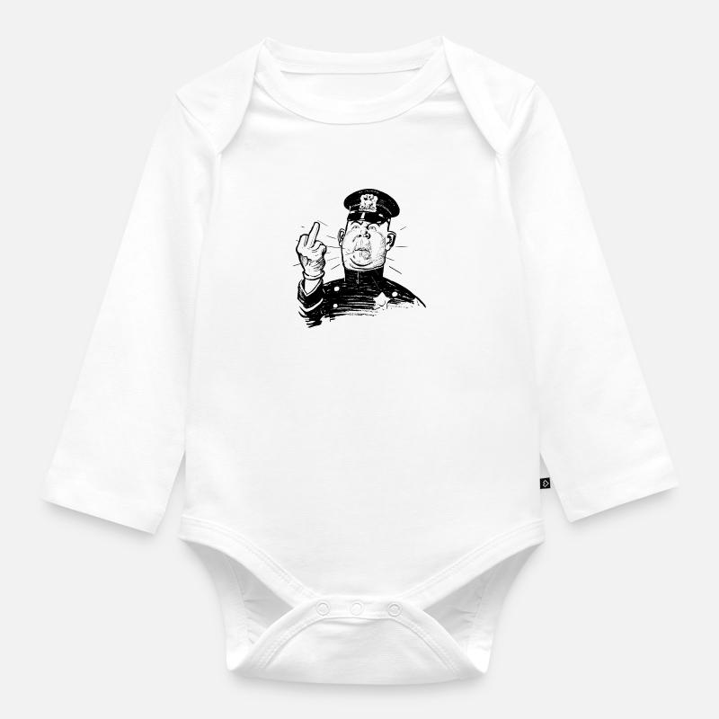 Wütend - Baby Bio-Langarm-Body - Weiß