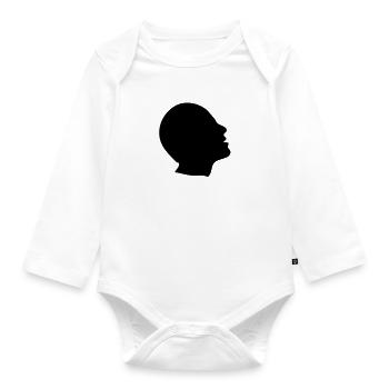 head profile head profile1 - Organic Longsleeve Baby Bodysuit - white - Front