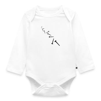 Screws Pattern - Baby Bio-Langarm-Body - Weiß - Vorne