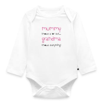 Grandma - Baby Bio-Langarm-Body - Weiß - Vorne