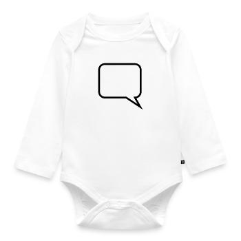 Balloon / / cartoon / / saying / / do statement - Organic Longsleeve Baby Bodysuit - white - Front
