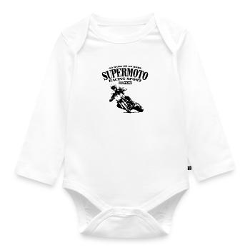 Supermoto - Baby Bio-Langarm-Body - Weiß - Vorne